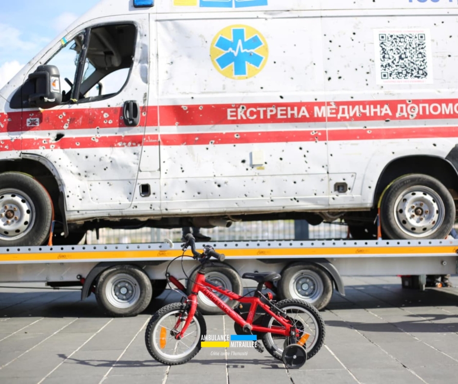 ambulance mittraillee ukraine