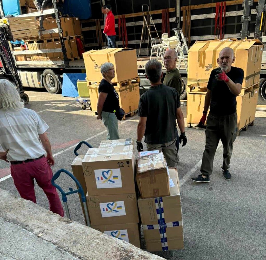 preparation des convois humanitaires